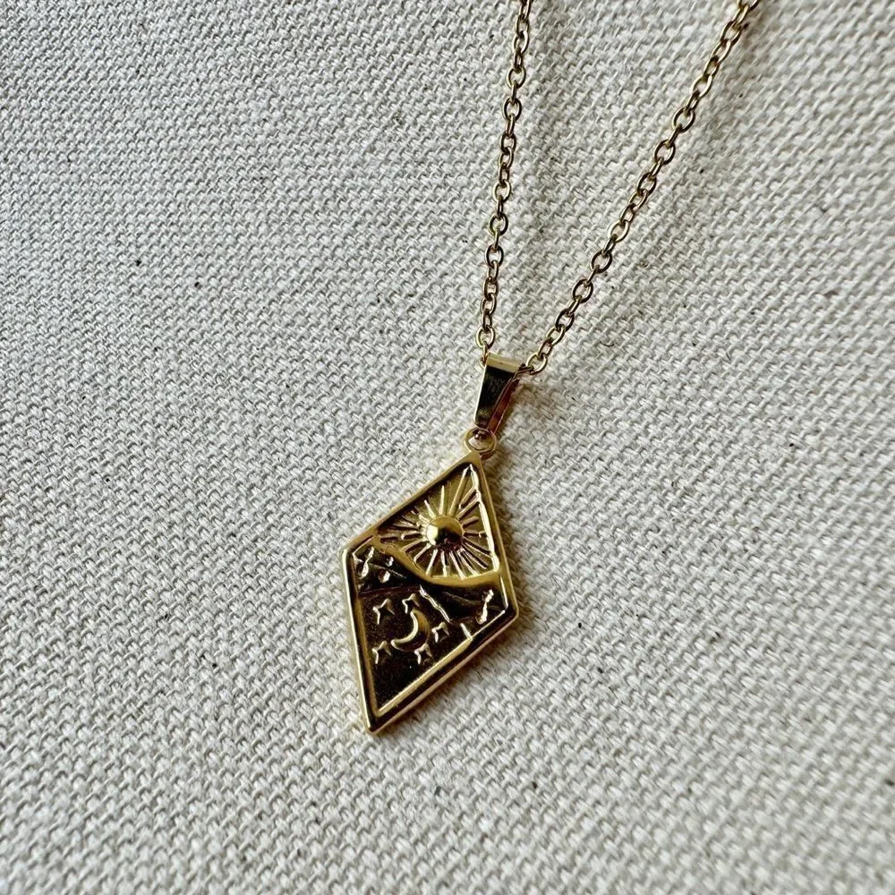 boho sun necklace A732 - Picture 3 of 7